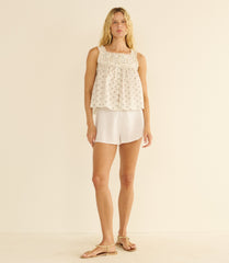LOREN LINEN SHORT -- SALT