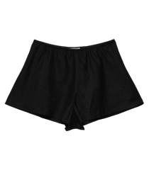 LOREN LINEN SHORT -- BLACK