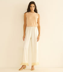 LOUDEN CASHMERE TOP -- LIGHT PEACH SORBET