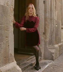 MADELYNNE DRESS -- VINO ROSSO