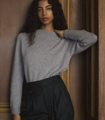 PULL MAILLE CACHEMIRE MAIRE -- GRIS NUAGE
