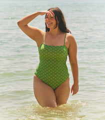 MARBELLA MAILLOT -- VERT CADIZ FOULARD