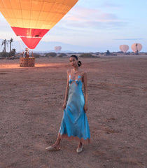 MARCELLE DRESS -- DEEP AQUAMARINE