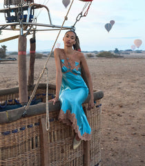 MARCELLE DRESS -- DEEP AQUAMARINE