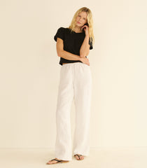 LAVON LINEN PANT -- SALT