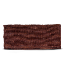 MURIEL CLUTCH -- MARRON RAFFIA