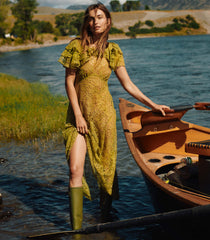 NEVARA DRESS -- GREEN TEA