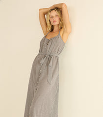NEVITA DRESS -- NOIR LA MADDALENA GINGHAM