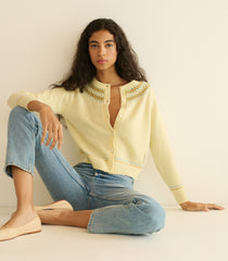 OLYMPE CARDIGAN -- GATEAU ANNECY FAIR ISLE