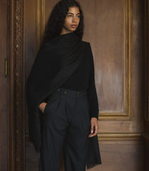 FOULARD EN PASHMINA -- NOIR