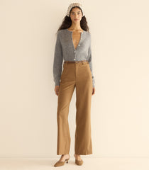 PETRA CARDIGAN -- DARK HEATHER GREY