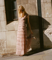 PIERRETTE DRESS -- PALE ROSE