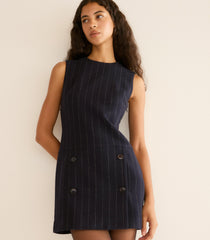 POLLY DRESS -- MARIANNE PINSTRIPE
