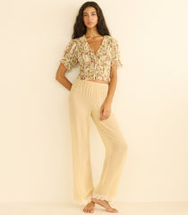 SALONA TOP -- CERISE ET FLEUR