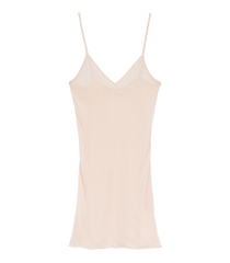 SHORT DEEP V-NECK SLIP -- CONCH
