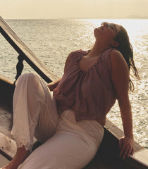 TRAVELER TOP -- MULBERRY LA MADDALENA GINGHAM