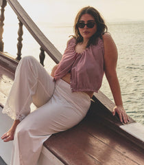 TRAVELER TOP -- MULBERRY LA MADDALENA GINGHAM