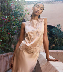 VIVIANE TOP -- PEACH SORBET