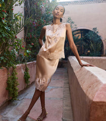 ELOWETTE SKIRT -- PEACH SORBET