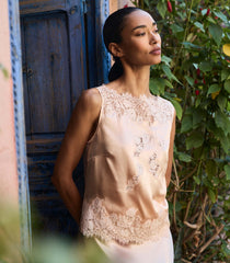 VIVIANE TOP -- PEACH SORBET