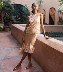 ELOWETTE SKIRT -- PEACH SORBET