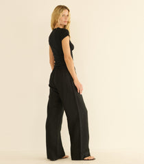 VIVI TEE -- BLACK QUELLE JOLIE POINTELLE