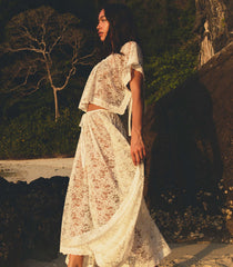 ZINNIA SKIRT -- SALT