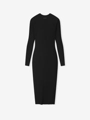 Womens Rib Long Sleeve Dress
