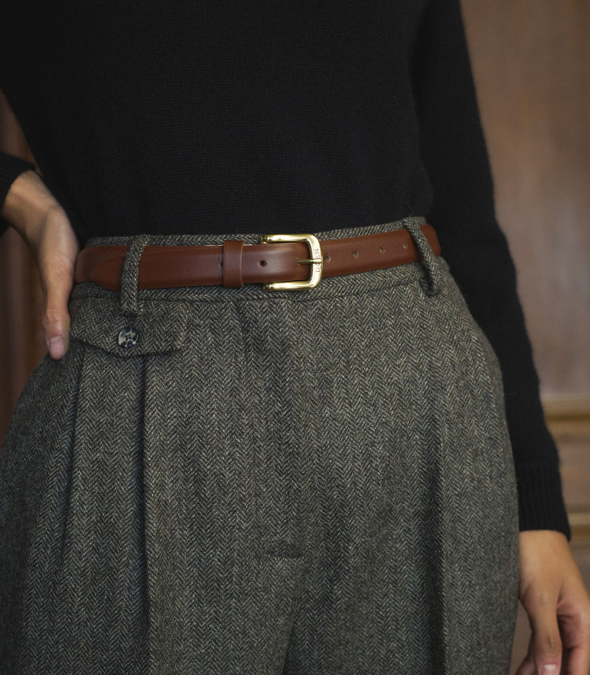 COLT BELT -- MARRONE BOX CALF