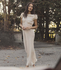 EMERENCE DRESS -- CRÈME PORTIA DOT