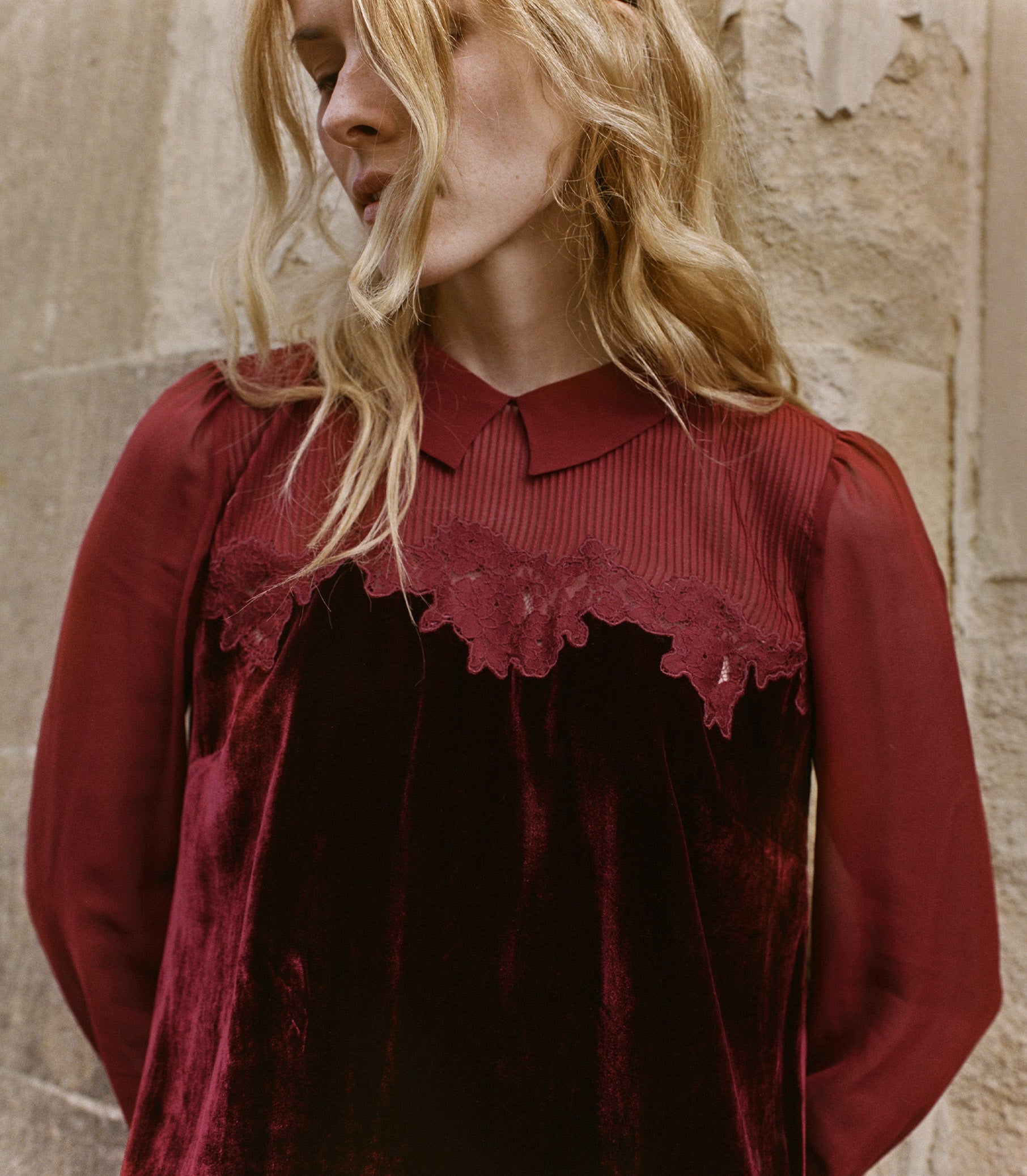 MADELYNNE DRESS -- VINO ROSSO